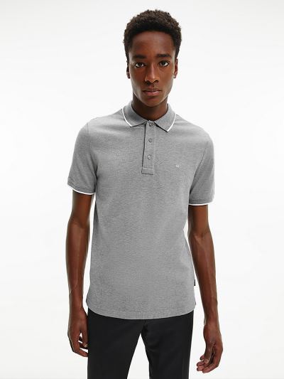 Calvin Klein Ruhák HU231382 | Calvin Klein Slim Organic Cotton Férfi Pólóing Szürke